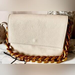 Genuine Leather Cream Beige Purse